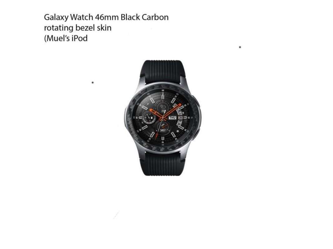 Jual Samsung Galaxy Watch 46Mm Rotating Bezel Skin Black Carbon di