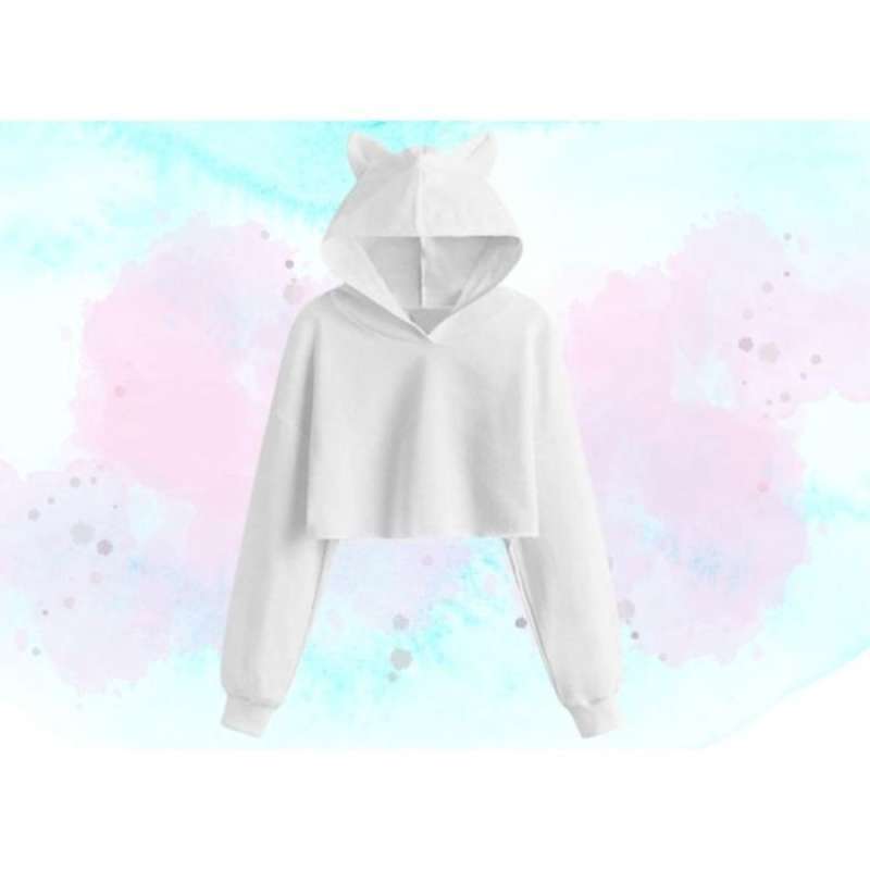 Jual Baju Sweater Hoodie Crop Anak Perempuan Terbaru Jaket Crop