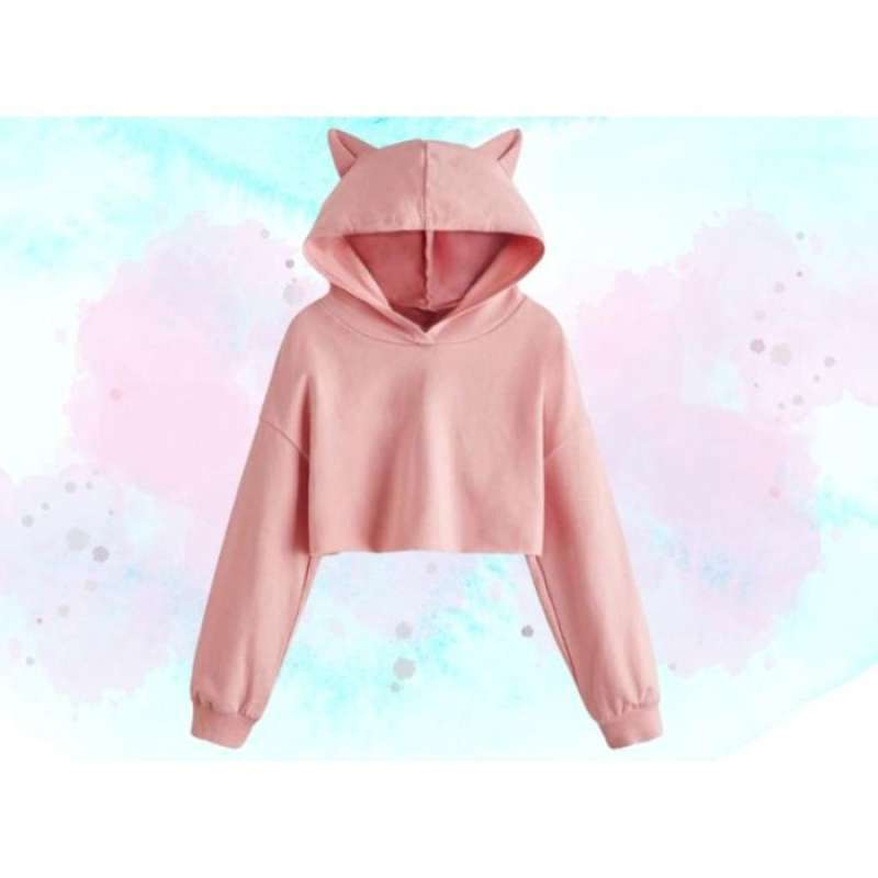 Sweater hoodie online crop top