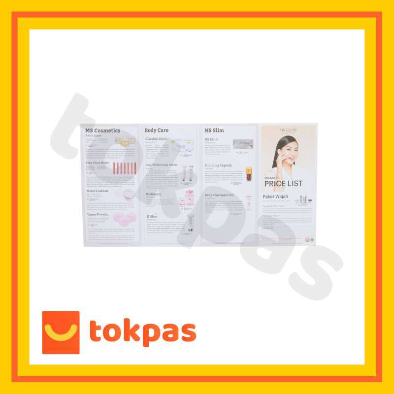 Jual Brosur Price List Produk Ms Glow Katalog Ms Glow Brosur