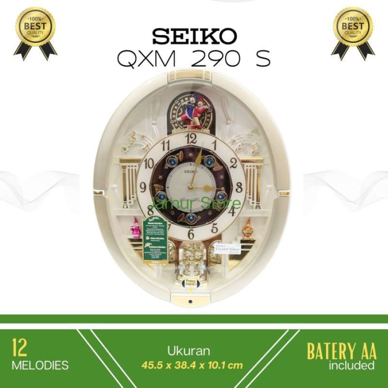Promo Jam Dinding Seiko Qxm290S Melodies In Motion Diskon 23 di
