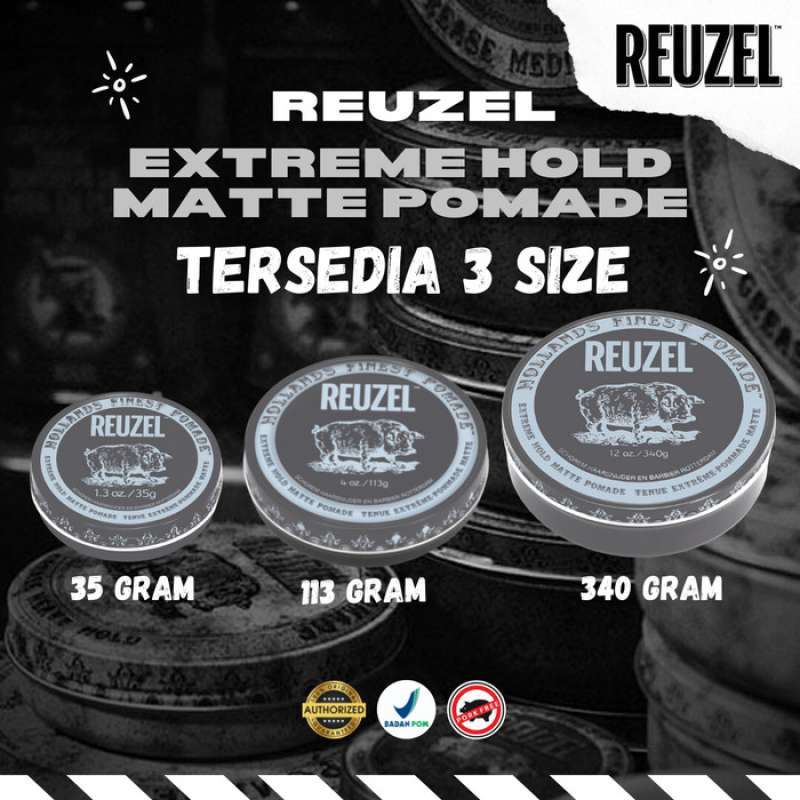 Reuzel Extreme Hold Water Based Matte Pomade 1.3oz