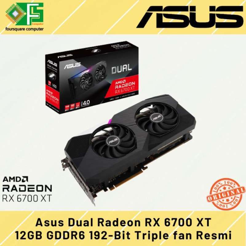Jual VGA Asus Dual Radeon Rx 6700 Xt 12gb Gddr6 192-bit Dualfan