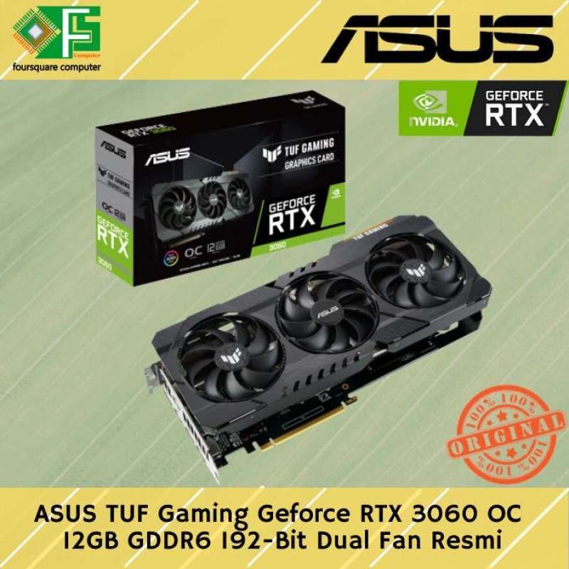 Jual VGA Asus Tuf Gaming Geforce Rtx 3060 Oc 12gb Gddr6 192 Bit