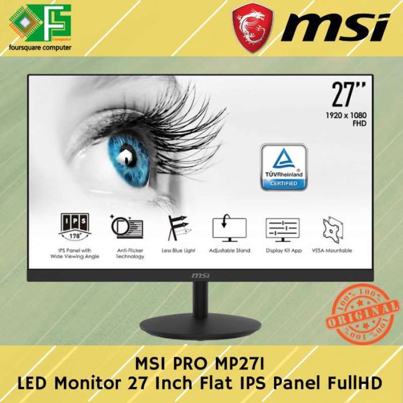 Jual Msi Pro Mp271 Led Monitor 27 Inch Flat Ips Panel Full Hd 1920