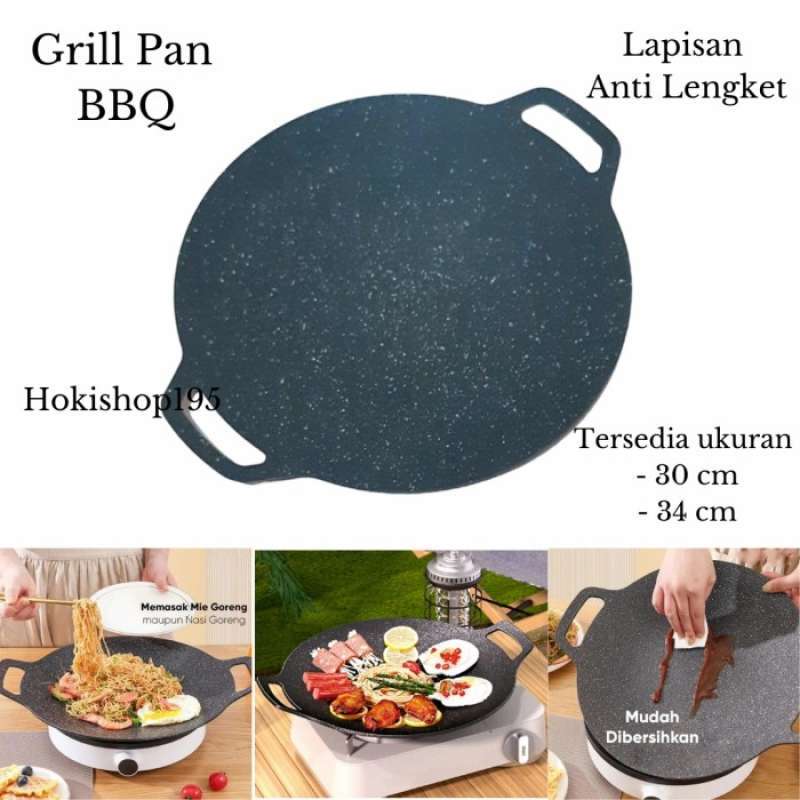 Jual Wajan Grill Pan Korea Anti Lengket wajan Pemanggang