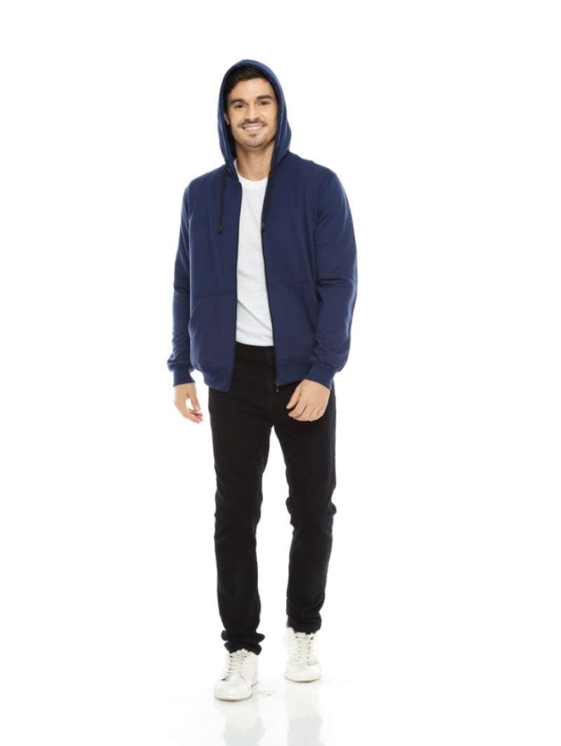 Jaket hoodie sales slim fit