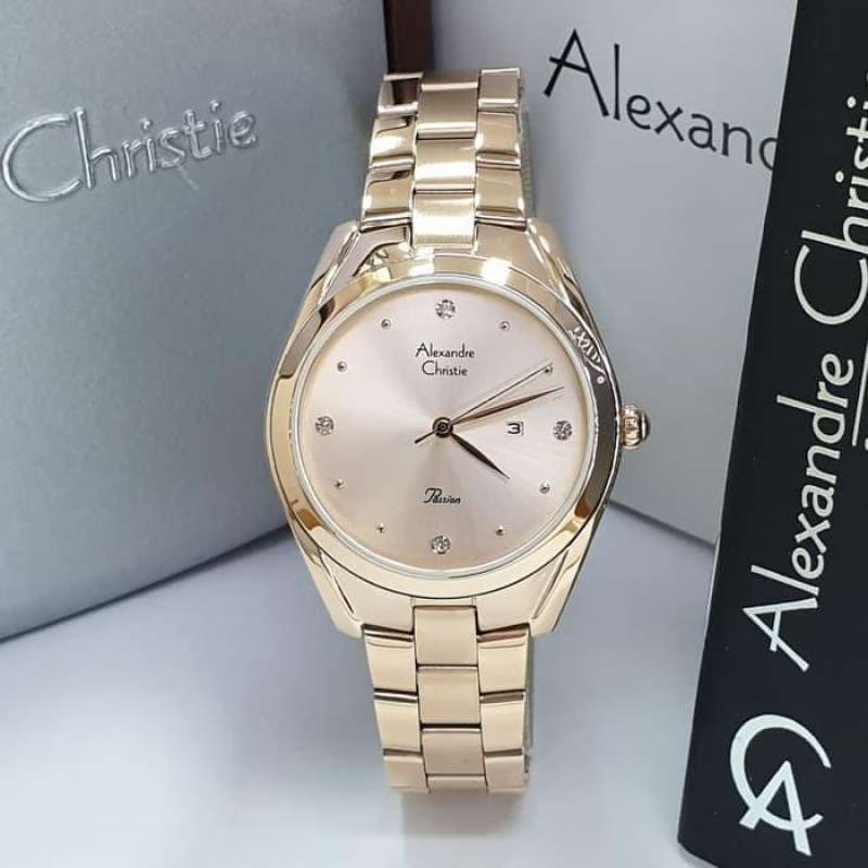 Jual Jam Tangan Wanita Alexandre Christie 2789 Original Rosegold
