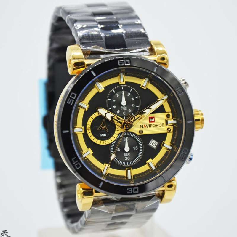 Jual NAVIFORCE NF 9131MBG JAM TANGAN PRIA ORIGINAL SPORT BLACK