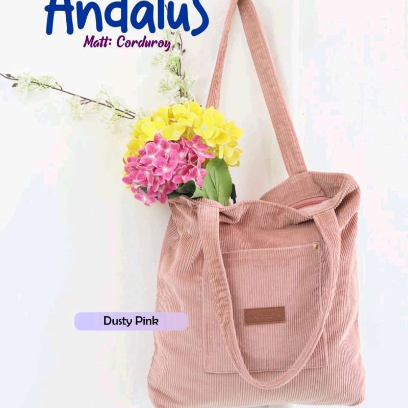 Jual Totebag Andalus by Haqeeba Dusty Pink di Seller Inam