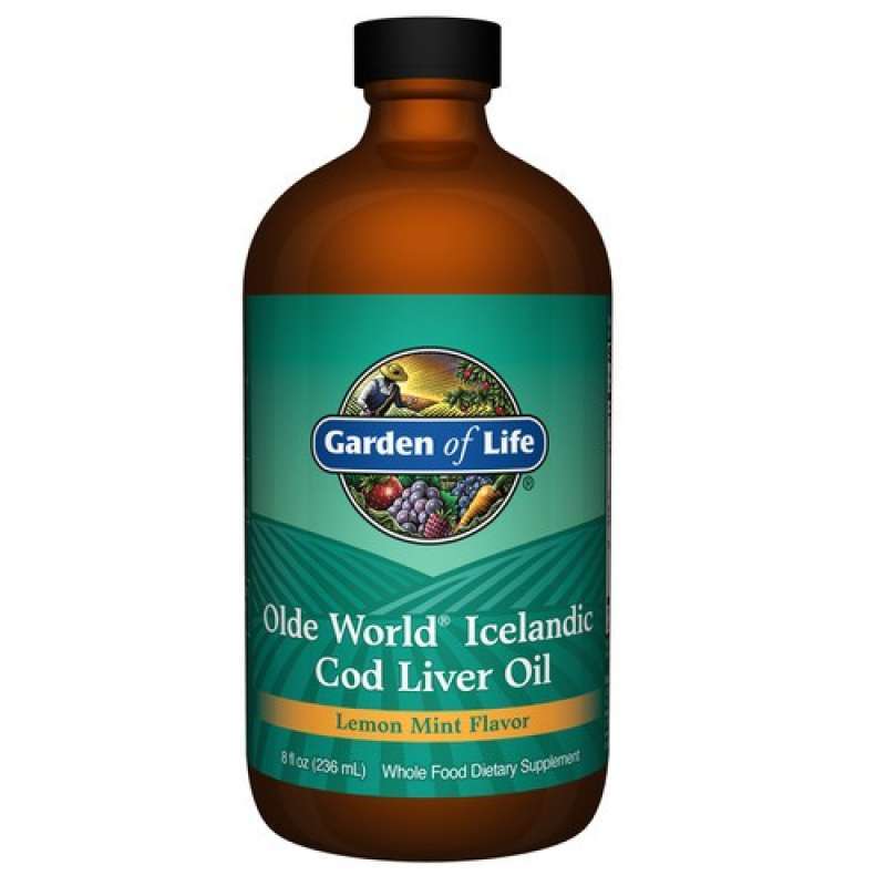 garden of life minyak ikan cod liver oil lemon mint 8 oz co