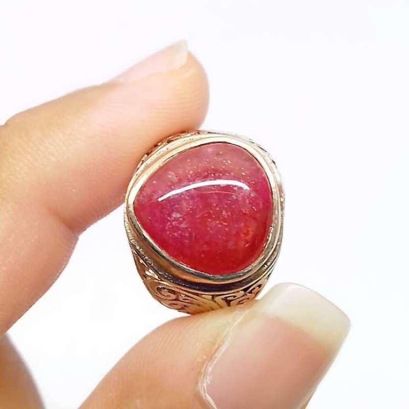 Jual Cincin Batu Permata Natural Red Ruby Madagascar 03 di Seller