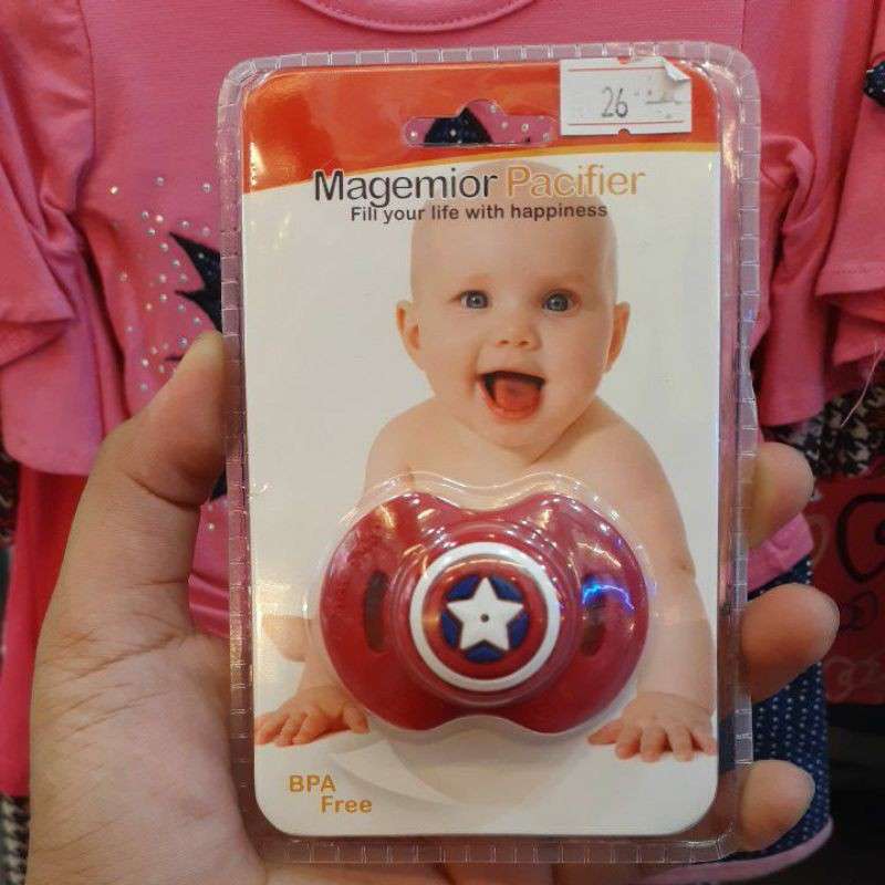Jual Empeng Bayi Karakter MAGEMIOR PACIFIER Captain America di