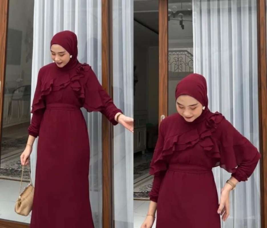 Baju dress moden best sale
