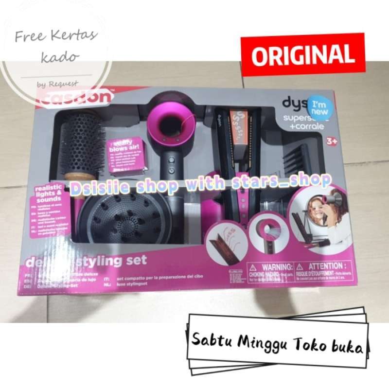 casdon dyson deluxe styling set toys original mainan salon anak
