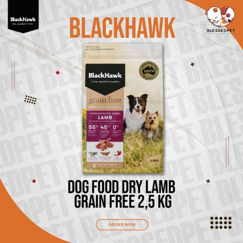 Promo blackhawk dog food dry grain free 2.5kg lamb black hawk