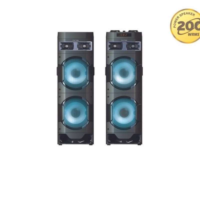 Polytron Bluetooth Speaker Aktif PAS10DF22 untuk Karaoke dengan Dual Woofer 10 Inch dan Super Bass, memiliki 2 Mic Input dan Echo Control, ideal untuk pesta