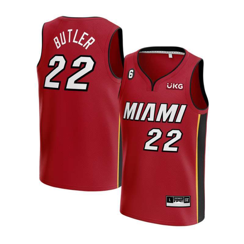 Jual Jersey Jimmy Butler Miami Heat 22 MERAH RED Basket Baju NBA