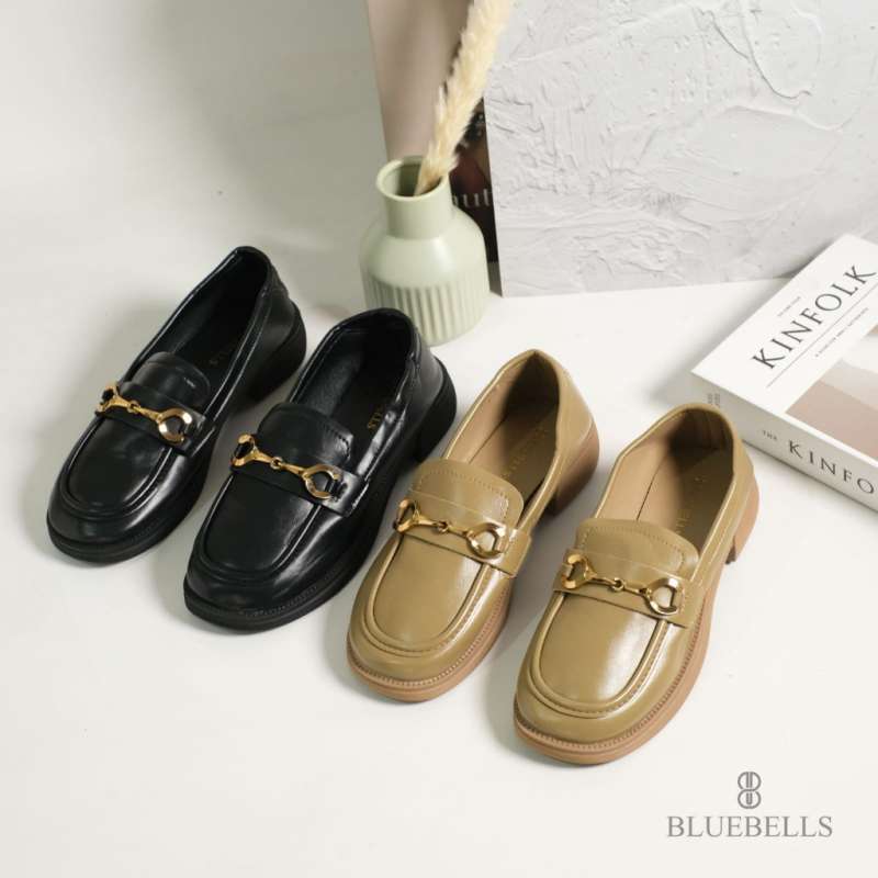 Promo Bluebells Glea Sepatu Docmart Loafers Wanita Lucu Korean