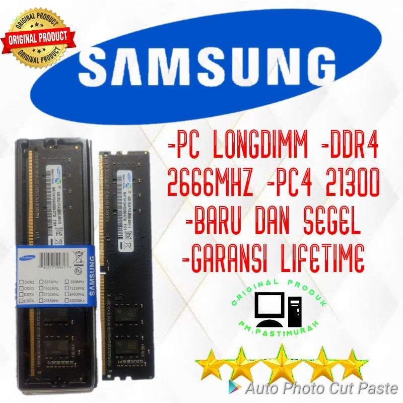 RAM PC DDR4 8GB 2666MHZ PC4 21300 SAMSUNG ORIGINAL GAMING