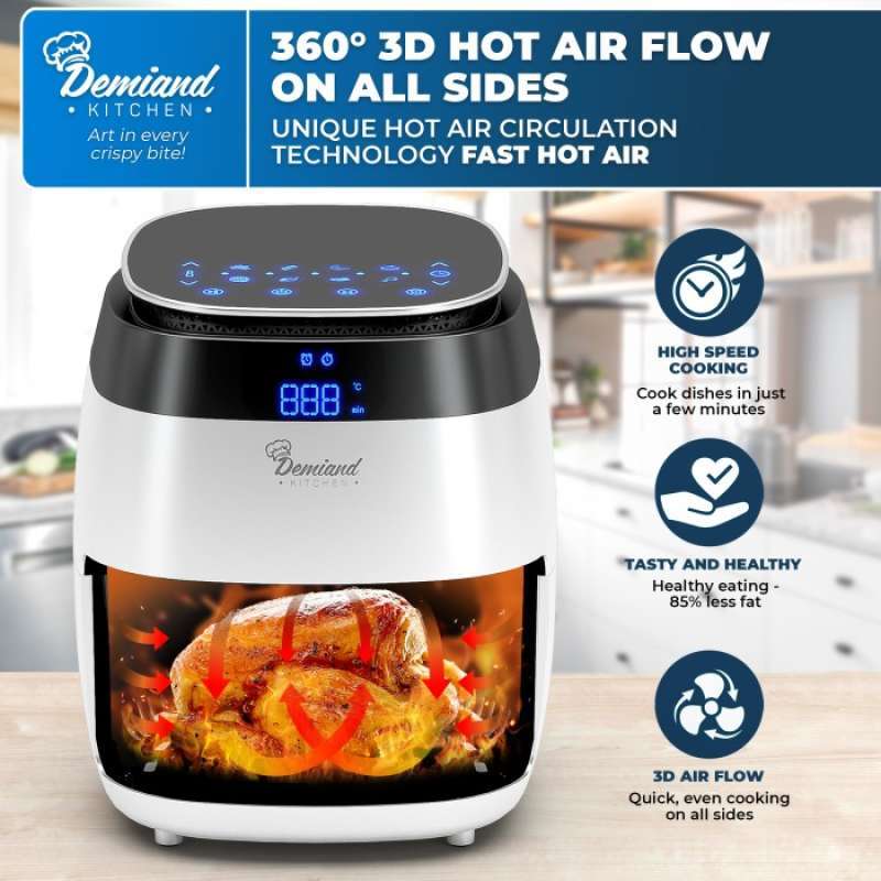 Jual Promo Demiand Kitchen Air Fryer 6 In 1 4.5 L 8 Programs
