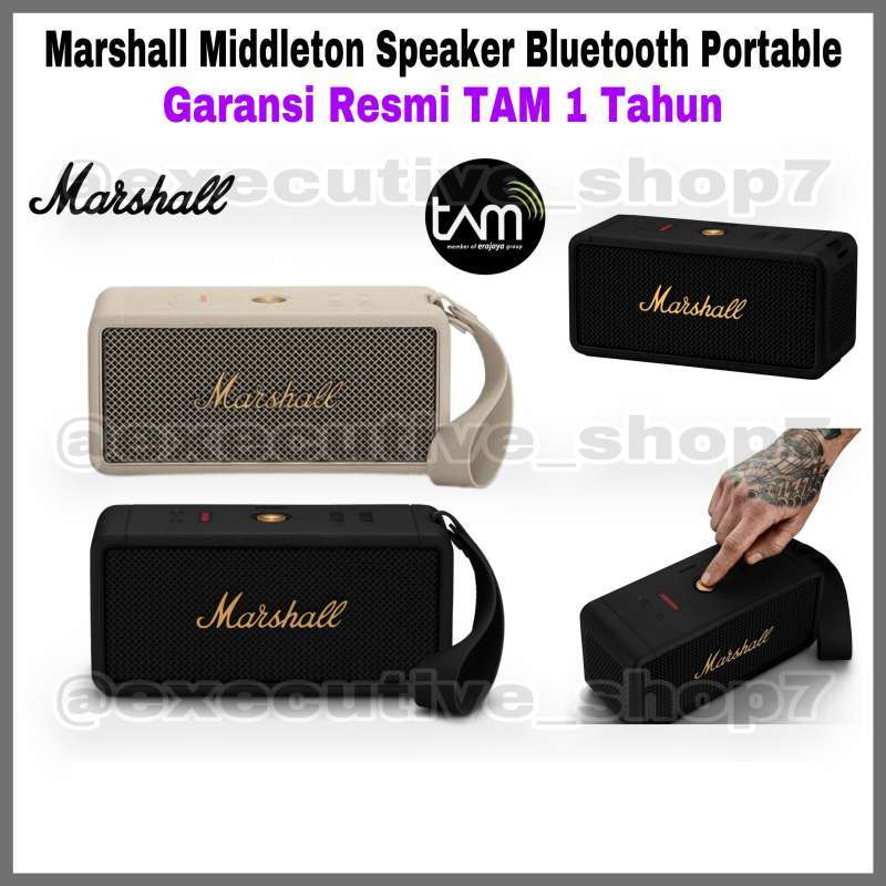 Marshall Middleton Speaker Bluetooth Portable Garansi Resmi TAM 1 Tahun