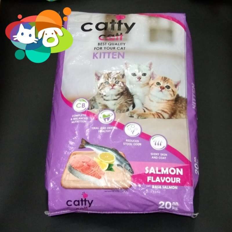 Catty Cat Kitten Salmon Flavour Cat Food 20kg Makanan Kucing