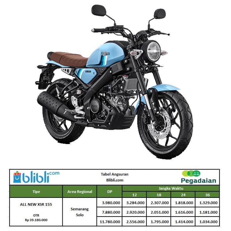 Jual Pegadaian DP Yamaha All New XSR 155 Sepeda Motor OTR