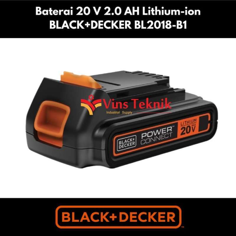 Promo Black And Decker BL2018 Battery 20V 2.0Ah Baterai BL 2018