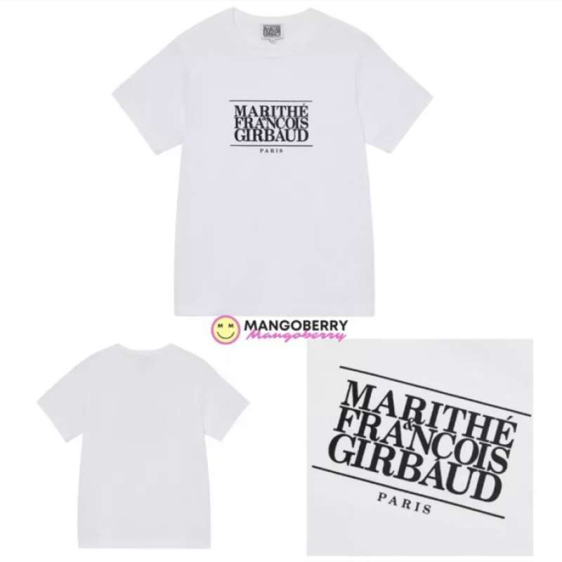★Marithe + Francois Girbaud★ W REGULAR LOGO TEE white Marithé François Girbaud W Classic Logo Ringer T-Shirt White