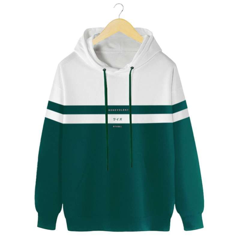 Sweater Hoodie Pria Ryusei Sweater Hoodie Benevolent Green S