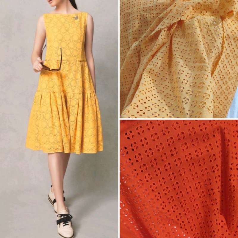 GST Jahit dress katun bordir custom model ukuran bahan