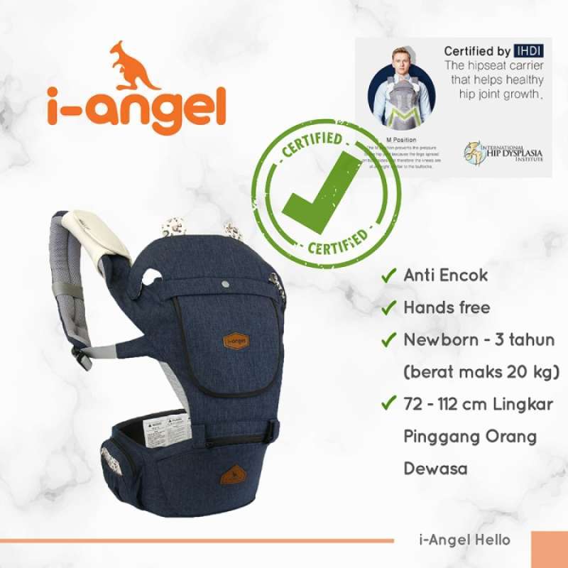 Jual Terbaru I Angel Gendongan Bayi I Angel Hello Melange Navy