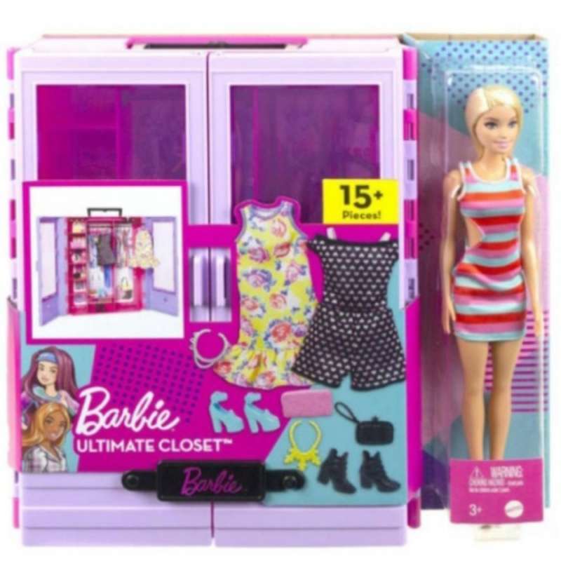 Promo Lemari Baju Gift Set Boneka Barbie Mattel Fashionistas
