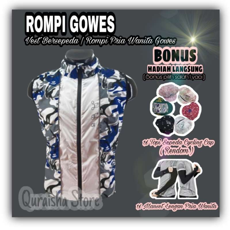 Jual Rompi Gowes Sepeda Pria Wanita Vest Olahraga Jaket Brompton