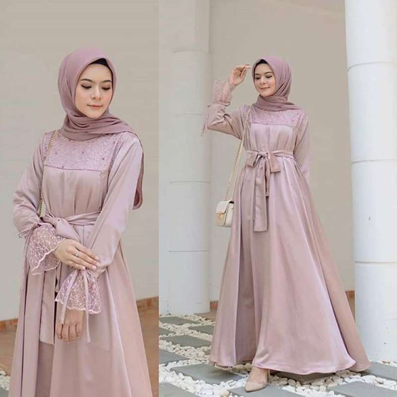 Dress brukat hijab store