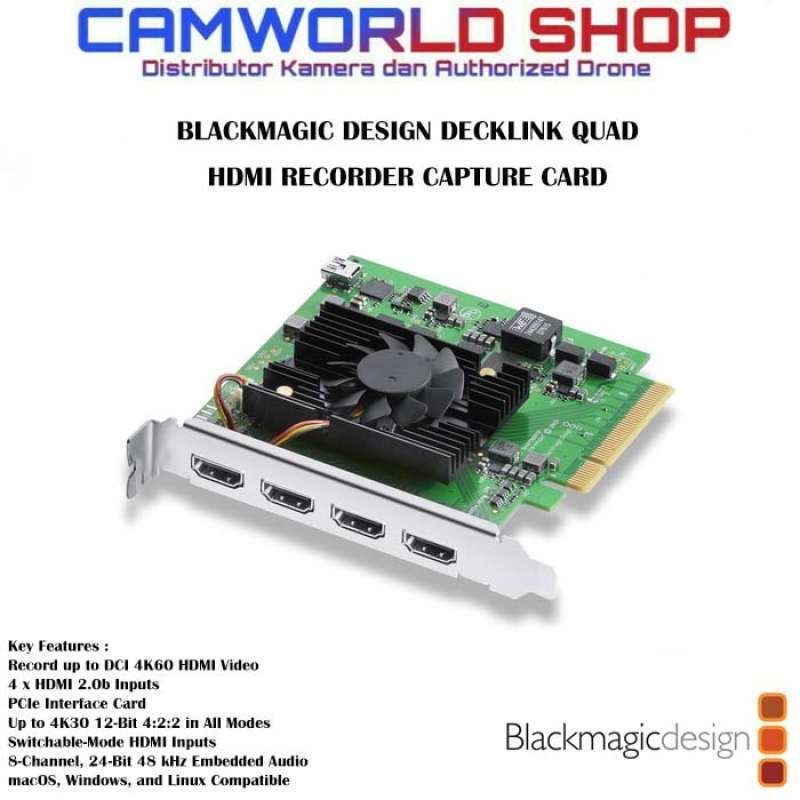 Jual New Blackmagic Design Decklink Quad Hdmi Recorder Capture Card Sale Di Seller Osatha Shop Id Kramat Kota Jakarta Pusat Blibli