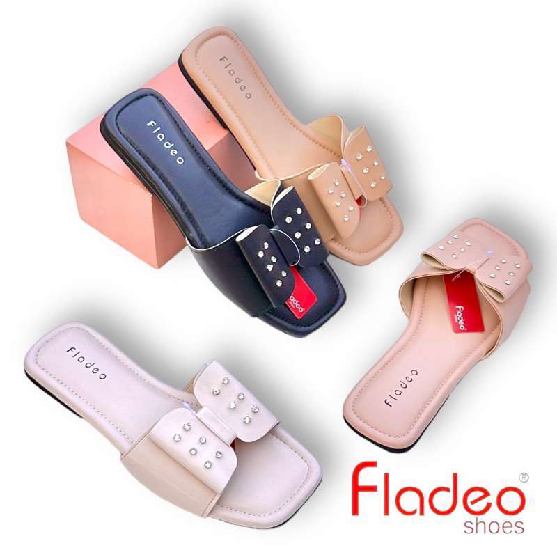 Sandal flat wanita branded on sale