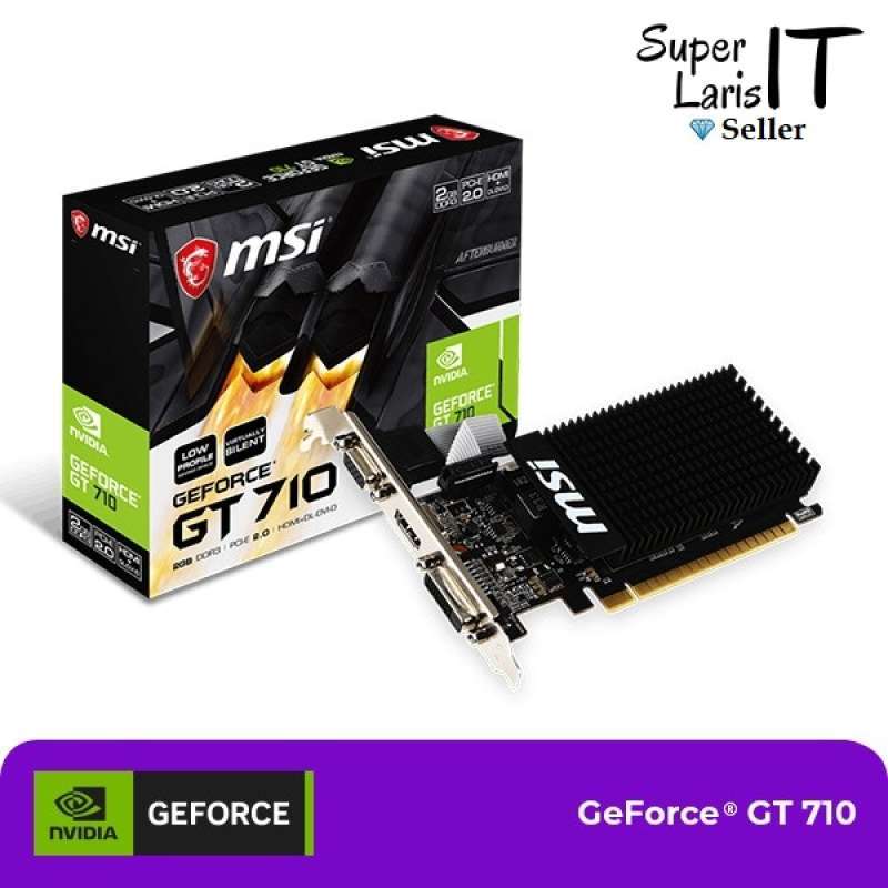 Promo Vga MSI NVidia GeForce GT710 GT 710 2GB DDR3 64bit Diskon 7
