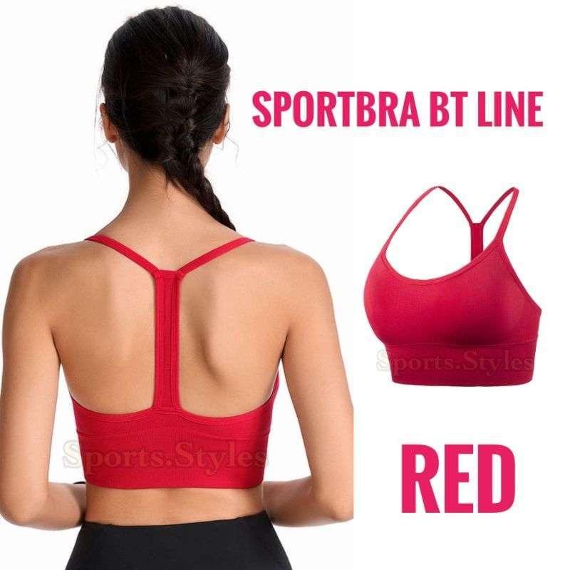 Jual Sport bra BT Line wanita olahraga gym fitnes L Red di