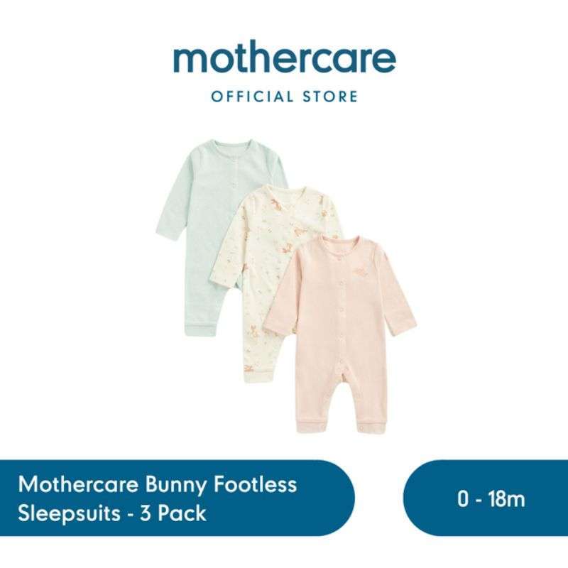 Jual Mothercare Bunny Footless Sleepsuits Pack Set Pakaian
