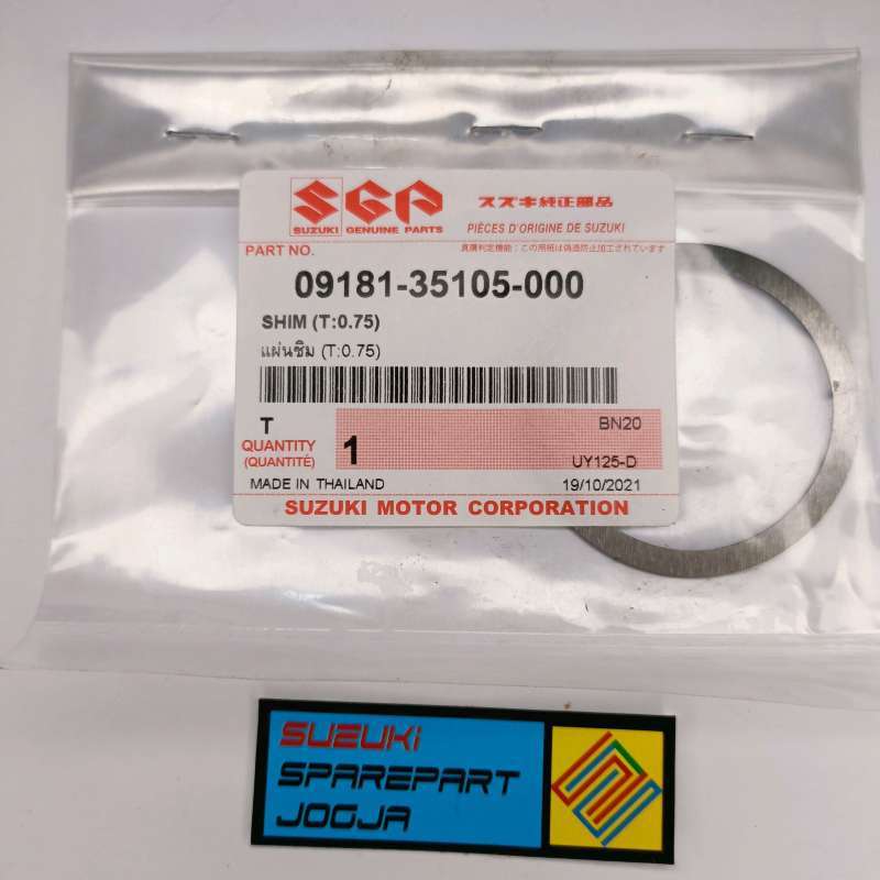 Jual 09181-35105-000 Shim Kruk As Kanan Ukuran 0,75 Mm Suzuki Spin
