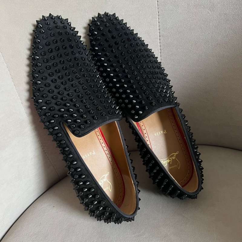 Christian Louboutin Dandelion Spikes Loafers - Black