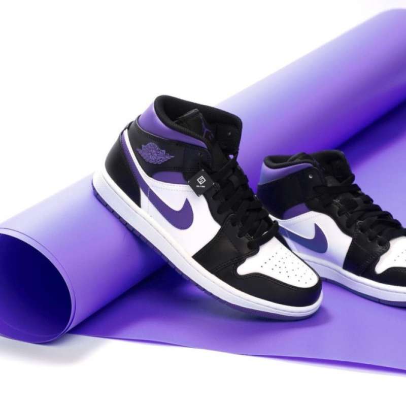 Jordan Mid White Black Purple (100% Authentic)