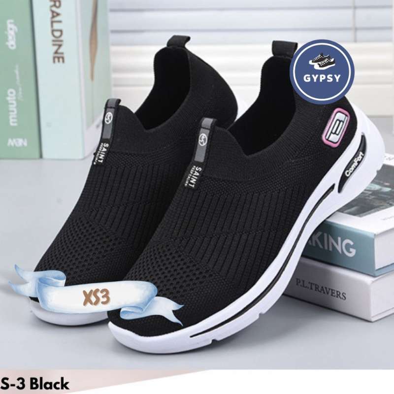 Promo 8.8 Sepatu Gypsy Sneakers Runner Wanita Slip On Kasual