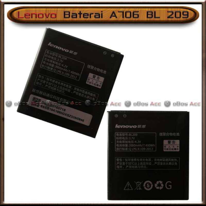 Promo Baterai Lenovo A706 BL209 BL 209 Original Batre Batrai Diskon 23% di  Seller Sinar Terang Al store - Linggajaya, Kota Tasikmalaya | Blibli