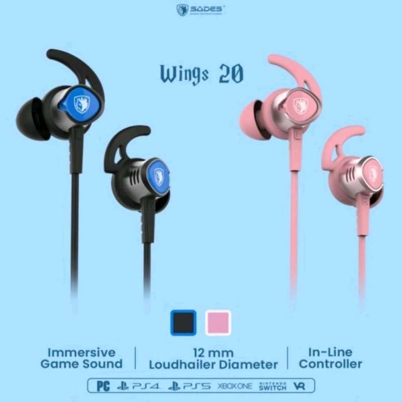 Jual sades Wings 20 Gaming Earphone di Seller Duntech Duntech