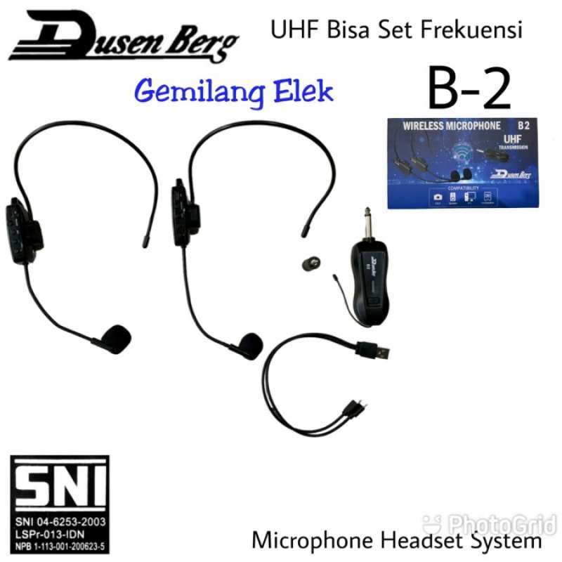 Jual Mic Wireless Headset Bando Dusen Berg B2 B 2 Original di