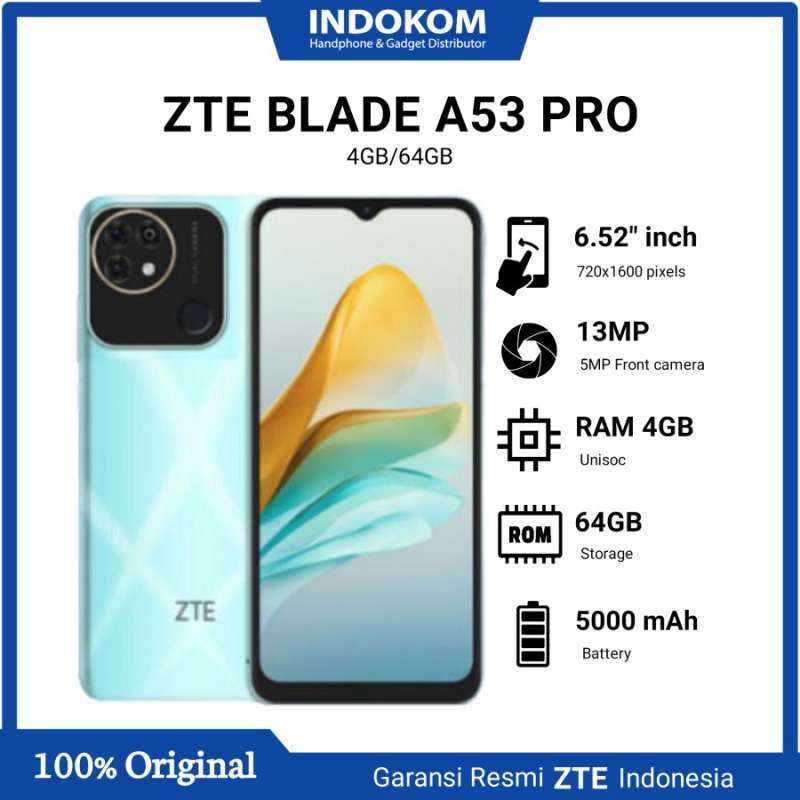 Jual ZTE Blade A53 Pro RAM 4GB/64GB - Garansi Resmi - Midnight