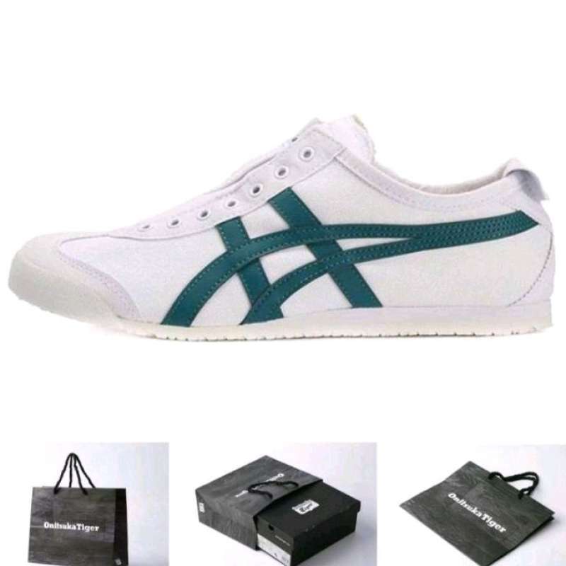 Jual Sepatu Onitsuka Tiger Mexico Slip On White Green 36 di